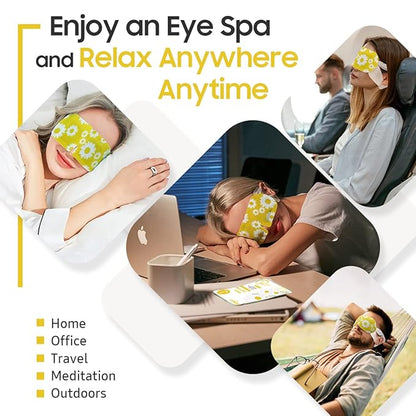 Steam Eye Mask, 10 Packs Heated Eye Mask, Self Heating Disposable SPA Warm Compress for Eyes Sleep Mask, Travel Essentials & Relaxation Gifts, Stocking Stuffers (Chamomile Scent)