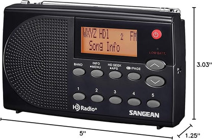 Sangean HDR-14 HD Radio/FM Stereo/AM Portable Radio,
