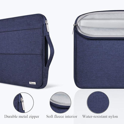 Voova 13 13.6 Inch Laptop Sleeve Case Compatible with MacBook Air 13 M1/M2/M3/M4 2020-2025, MacBook Pro 13/14, IPad Air/Pro 13, Waterproof Slim Computer Bag Cover with Handle, Blue
