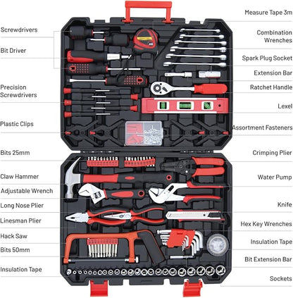 237 Piece Tools Set Professional All-in-One Home Tool Kit with Plastic Toolbox for College, General Household and Repair Set