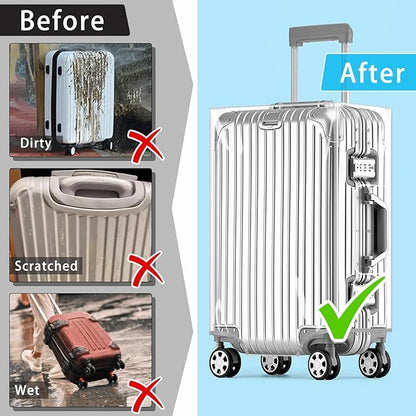 Yotako Clear PVC Suitcase Cover Tough Protector, 32 Inch Luggage Covers for Wheeled Suitcase 32" Gift