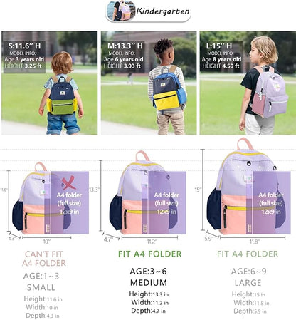 Kids Backpacks For Girls & Boys, Kindergarten & Elementary School Bookbag, For School & Travel, Small Child Toddler Backpack, 13" H, For Kids 3-5 Medium
