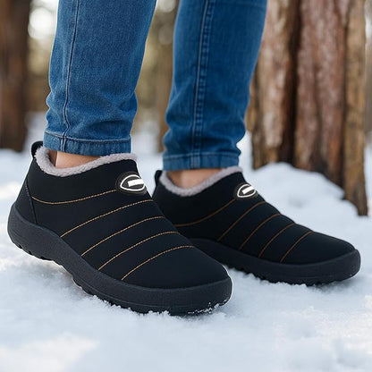 Mishansha Mens Womens House Slippers Warm Fur Lined Winter House Shoes Slip on Cozy Indoor Outdoor Slipper