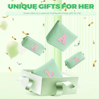 Mothers Day Gifts for Mom,Mum Gifts from Daughter,Birthday Gifts for Wife Sister Her,Mother in Law Gift,Mama Gifts Idea,Makeup Bag Set Cosmetic Bag - Green,M