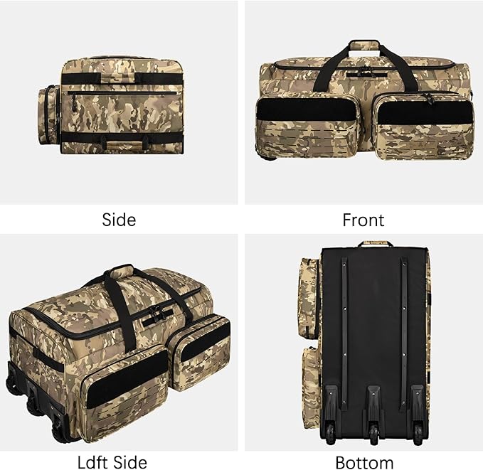 Rolling Duffle Bag with Wheels,120L Large Deployment Bag,Waterproof Military Duffle Bags for Tactical Military Deployment Camping