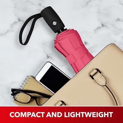 REPEL Windproof Travel Umbrella - Compact & Withstands Winds up to 85MPH , Strongest Premium Auto Folding Umbrella for Rain and Sun - Durable, Light & Portable for Women & Men , Fits Backpack & Cars