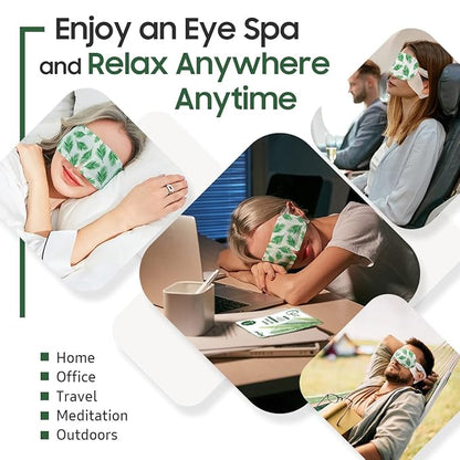 Steam Eye Mask, 10 Packs Heated Eye Mask, Self Heating Disposable SPA Warm Compress for Eyes Sleep Mask, Travel Essentials & Relaxation Gifts, Stocking Stuffers (Tea Tree Scent)