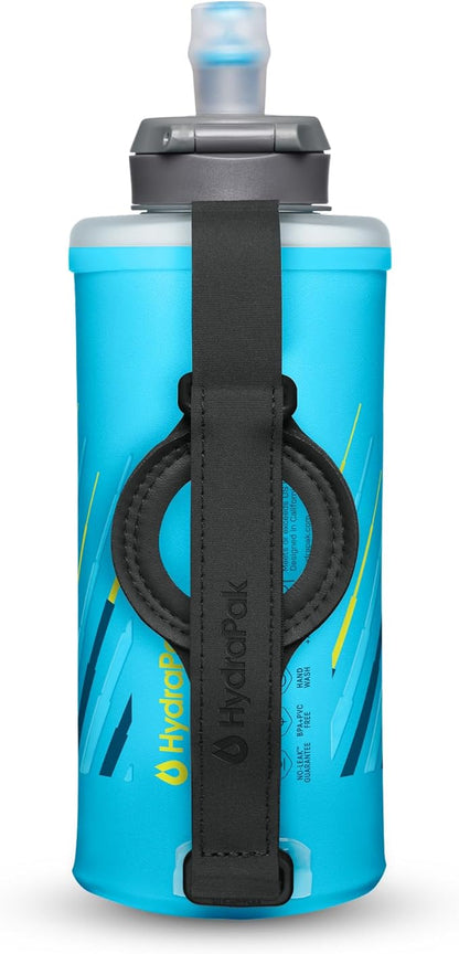 HydraPak SkyFlask Speed - Collapsible Handheld Running Water Bottle (350ml, 500ml, 500ml Insulated) - Adjustable Strap, Lightweight, Spill-Proof Cap
