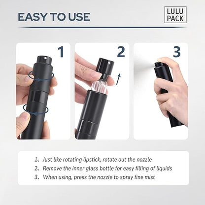Perfume Atomizer Refillable Travel Bottle: Cologne Portable Sprayer for Men - Mini Spray Empty for Refill - 1oz Large Size Blue