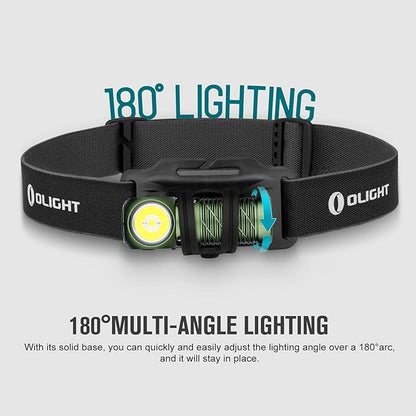 OLIGHT Perun 2 Mini Headlamp 1100 Lumens LED Head Flashlight, Rechargeable Headlight with Red Light Option, Great for Working, Hiking, Camping and Climbing (OD Green Cool Whtie Light: 5700~6700K)