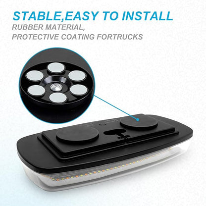 Agrieyes APP Control Mini Strobe Light Bar Rechargeable, Magnetic Amber/White LED Beacon Light, Wireless Emergency Light for Vehicles, Trucks, Tractor, Golf Cart