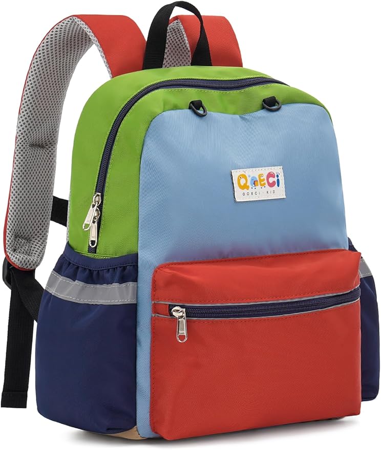 Toddler Backpack for Boys Girls 2-5, Kids Preschool Backpack, 13inch Little Kids Backpack Daycare School Bookbag for Kindergarten Elementary School Travel,Orange&Red