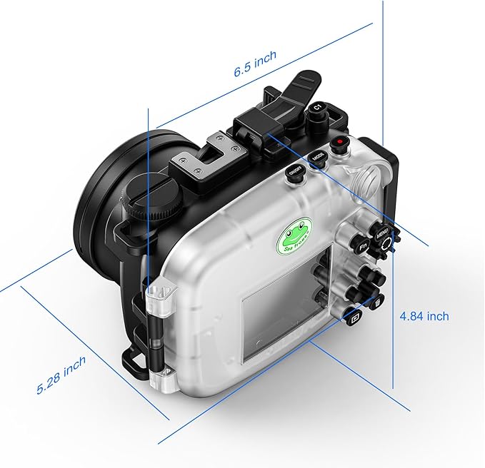 Sea frogs Camera Housing Compatible with Sony ZV-1, Waterproof IPX8 Rated, 40m/132ft Depth Protection Underwater Camera Case