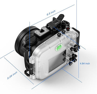 Sea frogs Camera Housing Compatible with Sony ZV-1, Waterproof IPX8 Rated, 40m/132ft Depth Protection Underwater Camera Case