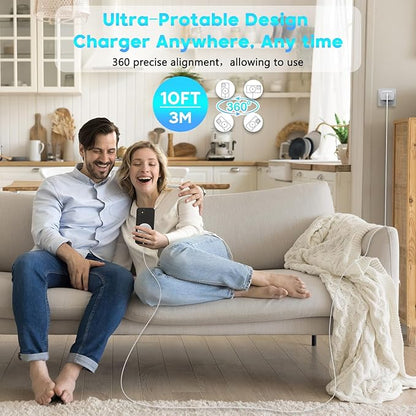 [Apple MFi Certified]Magnetic Wireless Charger for iPhone 17 16 15,10FT Fast Mag Safe Wireless Charging Pad with 20W USBC Charging Block for iPhone 17/Air/16 Pro Max/16 Pro/15/14/13/12,AirPods 3/Pro 2