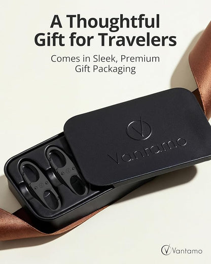 Vantamo Premium 4 Zipper Clips Anti Theft for Backpack, Luggage & Purse, Pull Replacement Zipper Locks, Purse Clip for Travel