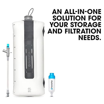HydraPak Seeker+ - Collapsible Water Filtration & Storage (6L) - BPA & PVC Free, Hydration Reservoir Bag, Leak Proof, Lightweight