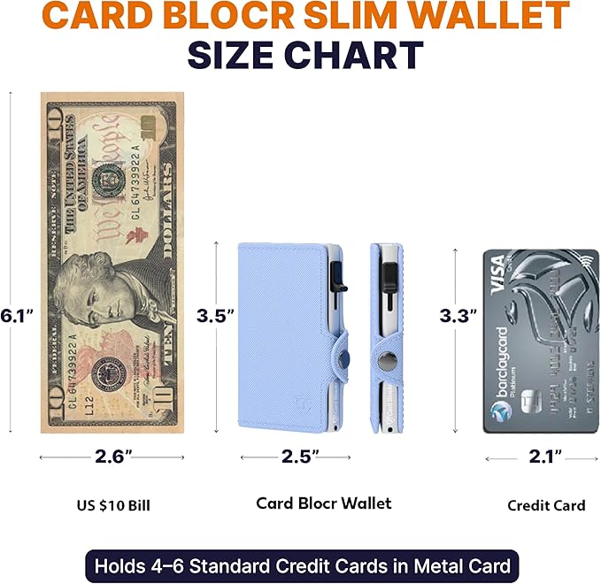 Conceal Plus Small RFID Wallet for Women, Slim Compact RFID Blocking Credit Card Holder Womens Wallet, Smart Pop Up Minimalist Card Case, Holds 4-6 Standard Cards Plus Cash & ID, Compact Travel Wallet