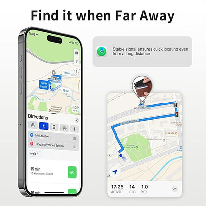 OTIC Wallet Tracker Card, Ultra-Thin 1.7MM Rechargeable Finder, Up to 10-Month Use, Works with Apple Find My (iOS), Locator for Wallet, Luggage, Passport, IP67 Waterproof, 1 Pack