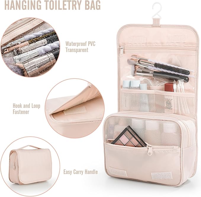 Veken 8 Set Packing Cubes, Gifts for Women Mom Her, Christmas Personalized Cruise Ship Travel Essentials Accessories for Beach Vacation, Suitcase Organizer Bags for Luggage with Hanging Toiletry Bag