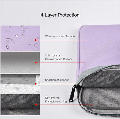 17 17.3 inch Laptop Bag for Women, Computer Sleeve Case Compatible with HP Pavilion 17/ Envy 17/ Dell/Lenovo IdeaPad/LG Gram/MSI/ASUS Notebook/Razer Blade Pro 17, Purple