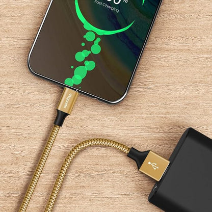 etguuds USB A to USB C Cable 6ft, 2-Pack, 3A Fast Charging Type C Charger Cord for iPhone 17 16 15 Pro Max 16e 17 Air, Samsung Galaxy S25 S24 S23 S22 S21 S20 A17 A16 A56 A55 Flip Fold, Gold