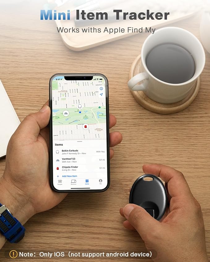 Air Tracker Tag 4 Pack: Easily Track and find Your Keys, Wallet, Suitcase, Backpack, and Other Items with Precise Location Tracking and beeping Sound alerts. AirTag with Apple Find My (iOS Only) App