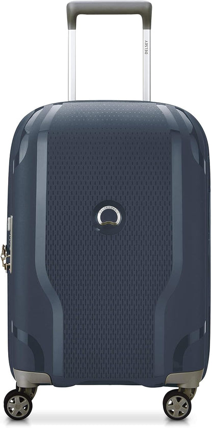 DELSEY PARIS Clavel Hardside Expandable Luggage with Spinner Wheels, Blue Jean, Carry-On 19 Inch