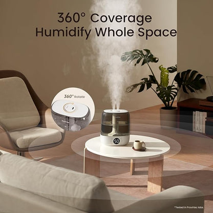 6L Self-Cleaning Humidifier for Large Room, CleanCare Warm & Cool Mist, No-Leak Design & Top Fill, 60 Hour Runtime, Quiet Ultrasonic Auto Mode with Remote Control for Bedroom & Home