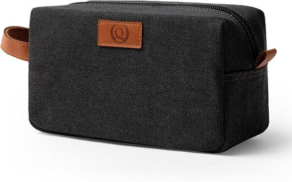 Janhavi Waterproof Make Up Bag, Personalized Initials & Wheat Ear,Travel Essentials Toiletries Men, Men's Accessories Storage, Mens Travel Bag Toiletry,Traveling bags for men(Dark Grey Q)