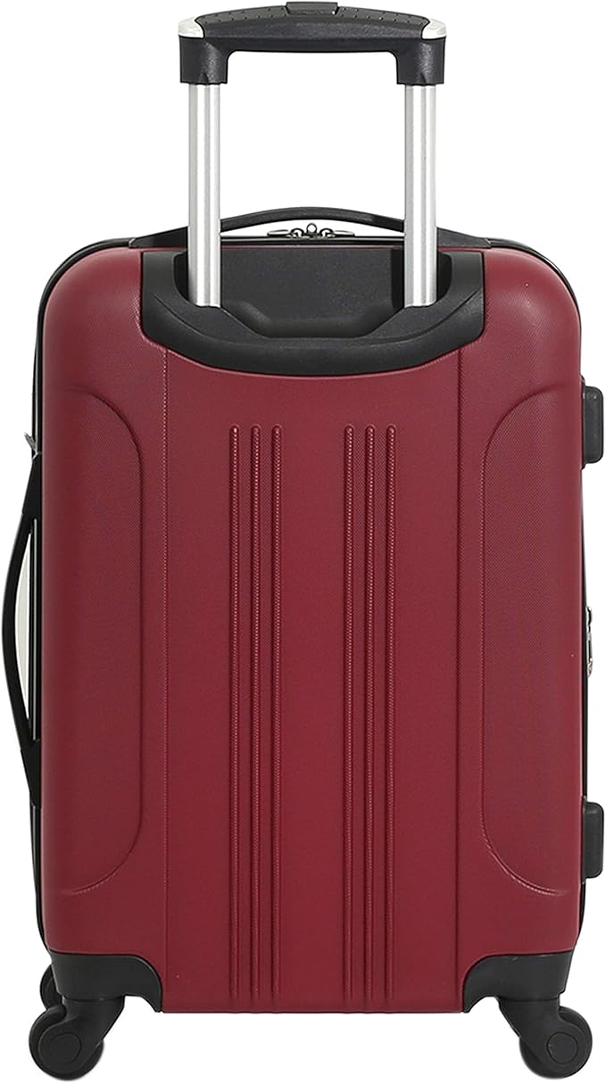 Travelers Club Chicago Hardside Expandable Spinner Luggage, Rhubarb, 20" Carry-On