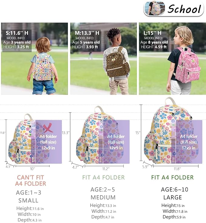 Kids Backpack for Girls: Girls Backpack 6-10 - Kindergarten Elementary School Bookbag for Boy Girl