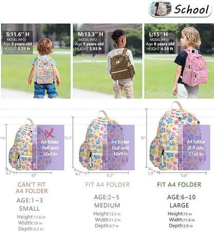 Kids Backpack for Girls: Girls Backpack 6-10 - Kindergarten Elementary School Bookbag for Boy Girl