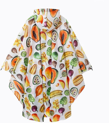 Hooded Rain Ponchos for Adult - Rain Coat and Rain Jacket with Waterproof Pocket and Zipper