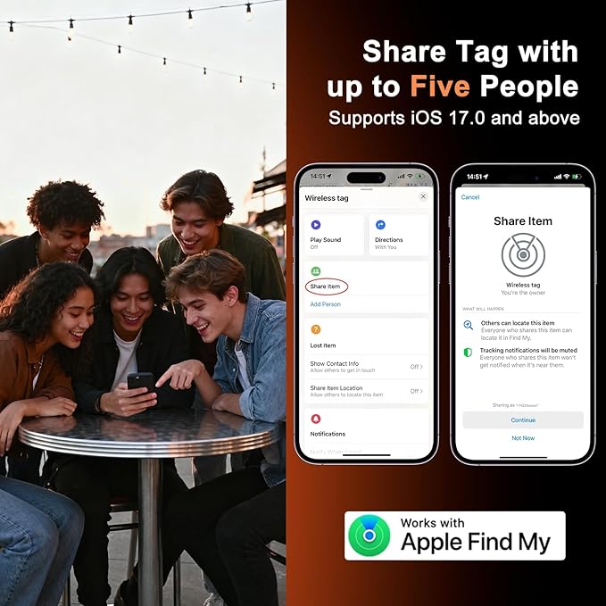 Air Tracker Tags-4 Pack, Bluetooth Tracker for Apple Find My, Item Locator Smart Tag Keys Finder Tracking Tags and Item Locator for Luggage Tracker, Bags, Kids, Pets, Wallet, Suitcase, Travel