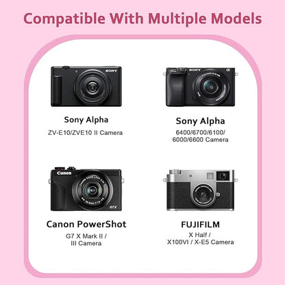 XANAD Hard Case for Sony a6400/a6700/a6100/a6000/ZV-E10/ZVE10 II/RX100 VII or Fujifilm X100VI / X100V Digital Camera (Pink)