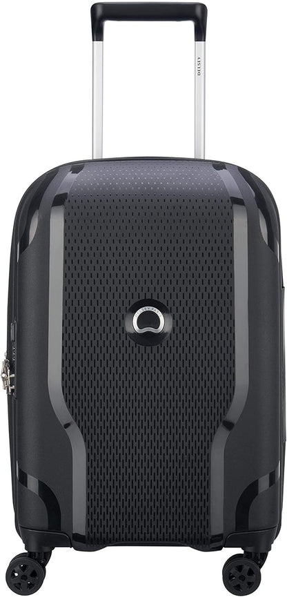 DELSEY PARIS Clavel Hardside Expandable Luggage with Spinner Wheels, Black, Carry-On 19 Inch