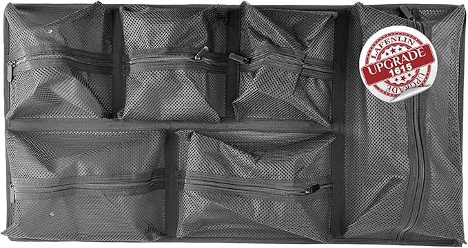 UPGRADED LAFENLIN Lid Organizer for Pelican 1615 Case, 6 Mesh Pockets Storage Organizer, Fits Camera Cases, Diving Dry Boxes, Hard Cases & Toolboxes, Includes Screws & Velcro, Durable, Thickening Mesh