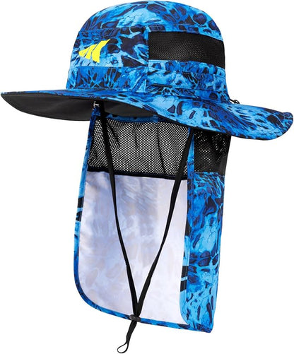 KastKing UPF 50 Boonie Hat Fishing Hat with Removable Neck Flap Sun Hats for Men