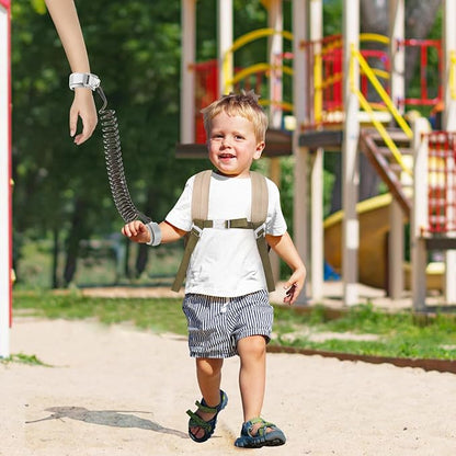 Accmor Toddler Leash Backpack, Cute Excavator Bag with Anti Lost Wrist Link, Children Safety Walking Harness Kids Travel Essential Mini Rucksack Back Pack with Strap Tether for Baby Boys