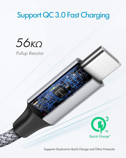 Baiwwa Long USB C Cable 15ft, USB A to Type C Cable Charger Cord Premium Nylon Braided for iPhone 16 15 Series Samsung Galaxy Note Tab, Moto, LG, Pixel and More USB C Smartphone & Tablet