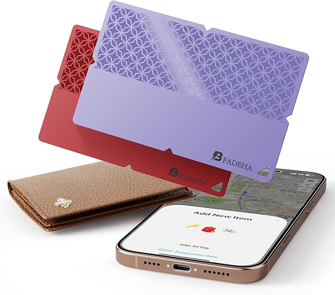 2025 [Apple MFi Certified] (iOS Only) Bluetooth Tracker Smart Card for Apple Find My iPhone Wallet GPS Tracker, 5-10 Years Staying Power, Keys Finder and Item Locator for Keys, Bags, Passport