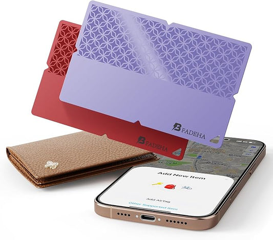 2025 [Apple MFi Certified] (iOS Only) Bluetooth Tracker Smart Card for Apple Find My iPhone Wallet GPS Tracker, 5-10 Years Staying Power, Keys Finder and Item Locator for Keys, Bags, Passport