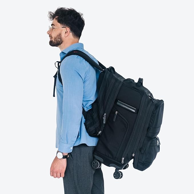 Trilogy Modular System I Modular 4-wheel spinner carry-on, with two zip-off bags! All 3 are Expandable! You get 3 bags in 1! Mix and match; take apart to fit crowded airplane spaces (Blue)