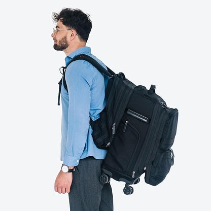 Trilogy Modular System I Modular 4-wheel spinner carry-on, with two zip-off bags! All 3 are Expandable! You get 3 bags in 1! Mix and match; take apart to fit crowded airplane spaces (Blue)