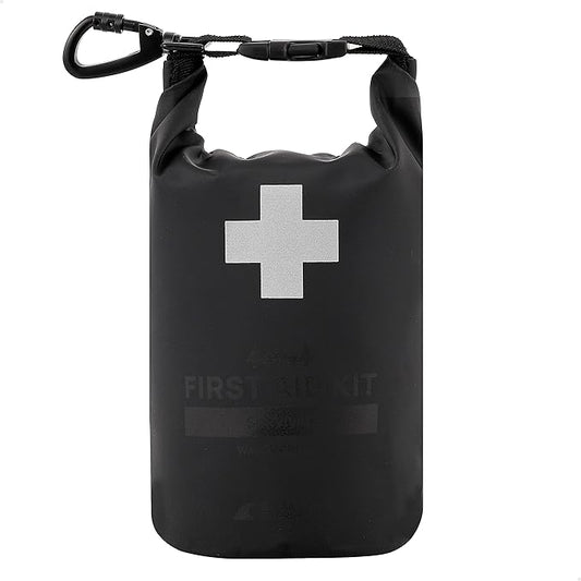 Breakwater Supply™ Waterproof First Aid Kit Dry Bag Bug Out Bag Preloaded with Emergency Survival Prepper Supplies for Boating, Camping, Fishing + Carabiner, Floating, Reflective, AFAK/IFAK Trauma Kit