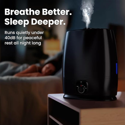 Everlasting Comfort 6L Humidifiers for Bedroom, Quiet 50HR Runtime No-Filter Supersized Cool Mist Humidifier Large Room for Whole House, Plants, Baby Nursery, Allergies, Dry Skin, Congestion, Indoor
