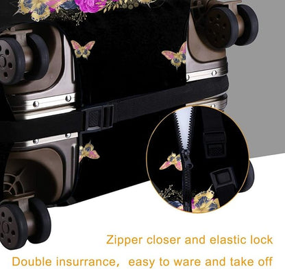 Travel Suitcase Protector Light skin african american Elastic Protective Washable Luggage Cover With Concealed Zipper Suitable For 18-32 Inch (M (for 22--24 inch luggage))