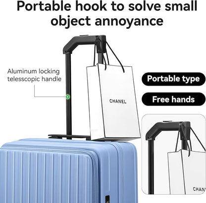 ROAMING Luggage Sets Hard shell Suitcase Top Opening Expandable with Wheels, Sturdy Large Suitcase Tsa Lock 20 Inch Carry on 28 Inch Checked Luggage, 2-Piece Set (20/28) for Travel Woman Men. Blue