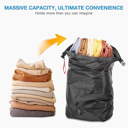 Travel Vacuum Compression Storage Bags, 2 Pcs 25L Dry Bags for Suitcase Luggage Packing Seal, Carry on for Space Save